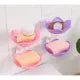 Wall- Mounted Drain Soap Box Double Layer Flower Shaped Soap Tray