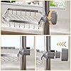 LONIN Sponge Holder Over Faucet Kitchen Sink Caddy Organizer, Stainless Steel Detachable Hanging Faucet Drain Rack for Bathroom, Scrubbers, Soap